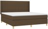 vidaXL Boxspringbett mit Matratze Dunkelbraun 180x200 cm Stoff 3132172 Bild 3