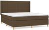 vidaXL Boxspringbett mit Matratze Dunkelbraun 180x200 cm Stoff 3132172 Bild 2