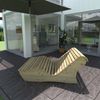 Relaxliege "Sigi" Gartenliege Massivholz Lärche gerade 100cm Bild 2
