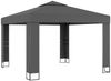 Gartenpavillon, Pavillon mit Doppeldach & LED-Lichterkette 3x3 m Anthrazit Bild 3