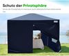 Quictent Pavillon 3x3 mit 4 Seitenteilen Wasserdicht Stabil Winterfest Blau Bild 5