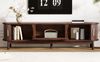 TV Schrank Lowboard 165x39 cm Braun Spanplatte Schiebetüren Klapptür Retro Design Wohnzimmer TV Board Bild 5
