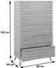Kommode HWC-M49, Highboard Schrank, 3D-Design 5 Schubladen MDF Metall 145x80x44cm ~ Walnuss-Optik Bild 3