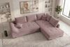 Couch Mykonos L Form in Samtstoff - Cordstoff - pastellrosa - Rechts Bild 4