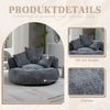 LVHOM XXL Sitzsack Chenille mit 3 Kissen, Lazy Sofa Kuschelig & Atmungsaktiv, Memory Foam Split, 108x108x52cm Bild 3