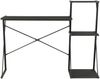 Schreibtisch mit Regal, Schwarz, 116 × 50 × 93 cm Bild 2