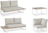 Gartenecksofa Marzela - Aluminium Off-White & Olefin Grau, inkl. Couchtisch Bild 5