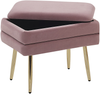 Bank mit Stauraum Samtstoff rosa ODESSA Bild 4