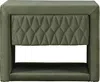 Vente-unique - DANIELE Bedside table SamtStoff Grün - B 35 cm x H 41 cm x L 50 cm Bild 3