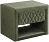 Vente-unique - DANIELE Bedside table SamtStoff Grün - B 35 cm x H 41 cm x L 50 cm Bild 2
