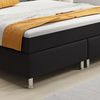 Boxspringbett Berlin 180x200 cm Schwarz mit Topper-Optik Bild 2