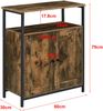 Beistelltisch Aremark 79x60x30cm mit Schrankfächer Dunkler Holzton [en. casa] Bild 2