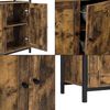 Beistelltisch Aremark 79x60x30cm mit Schrankfächer Dunkler Holzton [en. casa] Bild 5