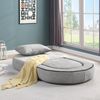 Flieks Relaxsessel Futon, klappbare Schlafcouch mit Kissen, vielseitige Bodenliege, Chenille, Hellgrau Bild 2