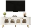 BlingBin TV-Schrank Lowboard (1-St, mit Glastüren goldene Griffe und Beine) fürs Wohnzimmer Bild 5