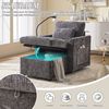BlingBin Loungesessel Relaxsessel 1-Sitzer Sofa mit Stauraum, Einzelsofa (Freizeit-Sofa, 1-St, 125 x 84,5 x 87 cm), Freizeitstuhl, Handyhalter, Seitentaschen und weichem Chenille-Bezug Bild 4