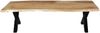 Sitzbank Baumkante 180 cm natur massiv Akazie X-Gestell schwarz 94224336 Bild 2