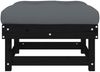 vidaXL Gartenhocker mit Kissen 2 Stk. Schwarz Massivholz Kiefer 825468 Bild 4