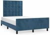 vidaXL Bettgestell mit Kopfteil Samt Dunkelblau 120x200 cm Bild 2