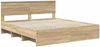 vidaXL Bettrahmen mit Kopfteil Sonoma-Eiche 180 x 200 cm Holzwerkstoff 3408825 Bild 4