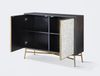 Livin Hill Stilig ST908 Kommode, MDF, Eichenfurnier, natürliche Muschel, Edelstahl, 90 x 40 x 110 cm Bild 3
