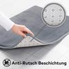 ABC Badematte aus Memory-Schaum – rutschfest, saugfähig, extra weich – maschinenwaschbar (45 x 60 cm, Grau) Bild 4