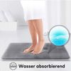 ABC Badematte aus Memory-Schaum – rutschfest, saugfähig, extra weich – maschinenwaschbar (45 x 60 cm, Grau) Bild 5