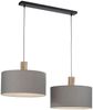 Leuchten Direkt 15113-15 LINEN Pendelleuchte 2-flammig Grau Bild 5