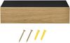 Wandregal Leknes 50x24x12 cm 2er Set mit Schublade Schwarz/Holzfarben en. casa Bild 2
