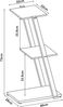 Standregal Rollag 72x40x25cm aus Metall Schwarz [en. casa] Bild 2