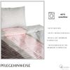 Mikrofaser-Bettwäsche, gestreiftes Design - Einzelbettwäsche mit Reißverschluss 155 x 220 cm Bild 4