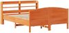 vidaXL Massivholzbett ohne Matratze Wachsbraun 150x200 cm Kiefernholz 3306965 Bild 3