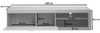 TV-Rack HWC-L33, TV-Board Fernsehtisch Lowboard TV-Schrank Kommode, Holz 43x180x41cm Staufach, Eiche-Optik, weiß Bild 3