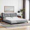 Doppelbett, Bettgestell Modernen ohne Matratze Hellgrau 180x200 cm Stoff d2554e Bild 2