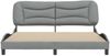 Doppelbett, Bettgestell Modernen ohne Matratze Hellgrau 180x200 cm Stoff d2554e Bild 4