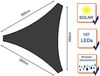 Solar Sonnensegel mit 107 LEDs Dreieck Anthrazit 3,6m, Terrassensegel für Balkon Bild 2