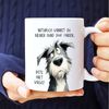 Cadouri Tasse 'Doof finden' Kaffeetasse mit Spruch - Geschenk für Hundefreunde, Keramik, mit Hundespruch, beidseitig bedruckt, handgefertigt, Geschenk, 330 ml Bild 4