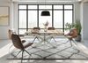 Esstisch Mango 180x90x74 natur lackiert / Epoxid schwarz, Kreuzgestell silber matt EPOXY Bild 3
