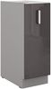 Küche Bianca Grey Hochglanz Grau Unterschrank 30 cm Schrankauszug Küchenschrank Bild 5