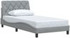 Einzelbettgestell Design für Erwachsene ohne Matratze Hellgrau 100x200 cm Stoff d4885e Bild 3