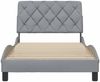 Einzelbettgestell Design für Erwachsene ohne Matratze Hellgrau 100x200 cm Stoff d4885e Bild 5