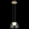 LED Hängeleuchte, Glas, satiniert, messingfarben, H 120 cm Bild 5
