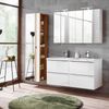Badezimmer Hochschrank mit Spiegel TOSKANA-56 in Weiß-Hochglanz B/H/T ca. 45/170/33cm Bild 4