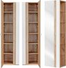 Badezimmer Hochschrank mit Spiegel TOSKANA-56 in Weiß-Hochglanz B/H/T ca. 45/170/33cm Bild 5