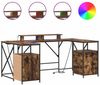 vidaXL Schreibtisch mit Regal Geräucherte Eiche 182 x 101 x 87,5 cm 3376138 Bild 4