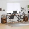 vidaXL Schreibtisch mit Regal Geräucherte Eiche 182 x 101 x 87,5 cm 3376138 Bild 5