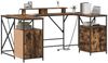 vidaXL Schreibtisch mit Regal Geräucherte Eiche 182 x 101 x 87,5 cm 3376138 Bild 3