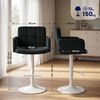 CLP 2er Set Barhocker Los Angeles Samtbezug höhenverstellbar drehbar bis 150 kg,schwarz weiß Bild 2