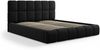 Micadoni Stauraumbett mit Kopfteil Bellis Samtstoff Bluvel Schwarz 140x200 Bild 2