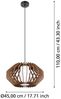 Eglo 900386 Hängeleuchte RUSTICARIA Holz, Glas braun, weiss E27 1X40W H:110cm Ø45cm dimmbar Bild 4